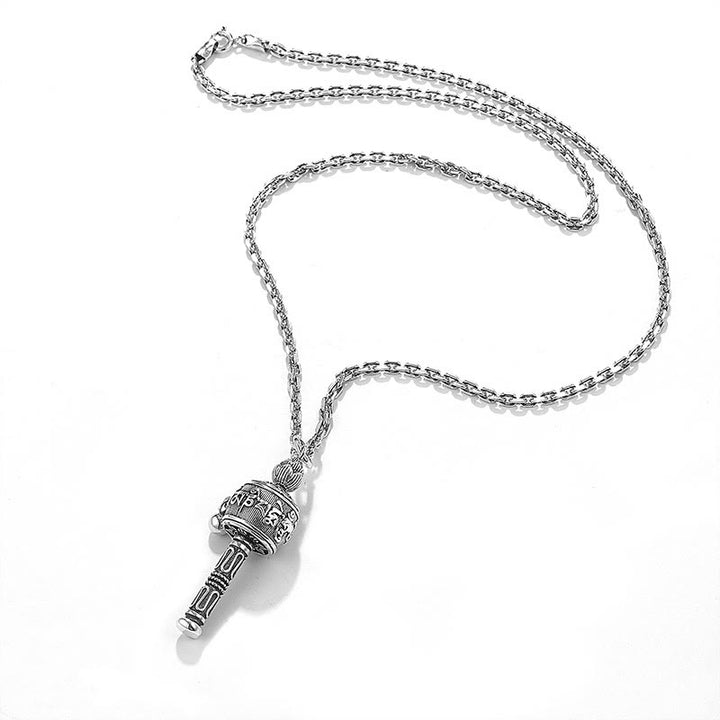 Colgante de collar giratorio con Buddha Stones , Om Mani Padme Hum tibetano, rueda de oración, sabiduría de loto - image 6