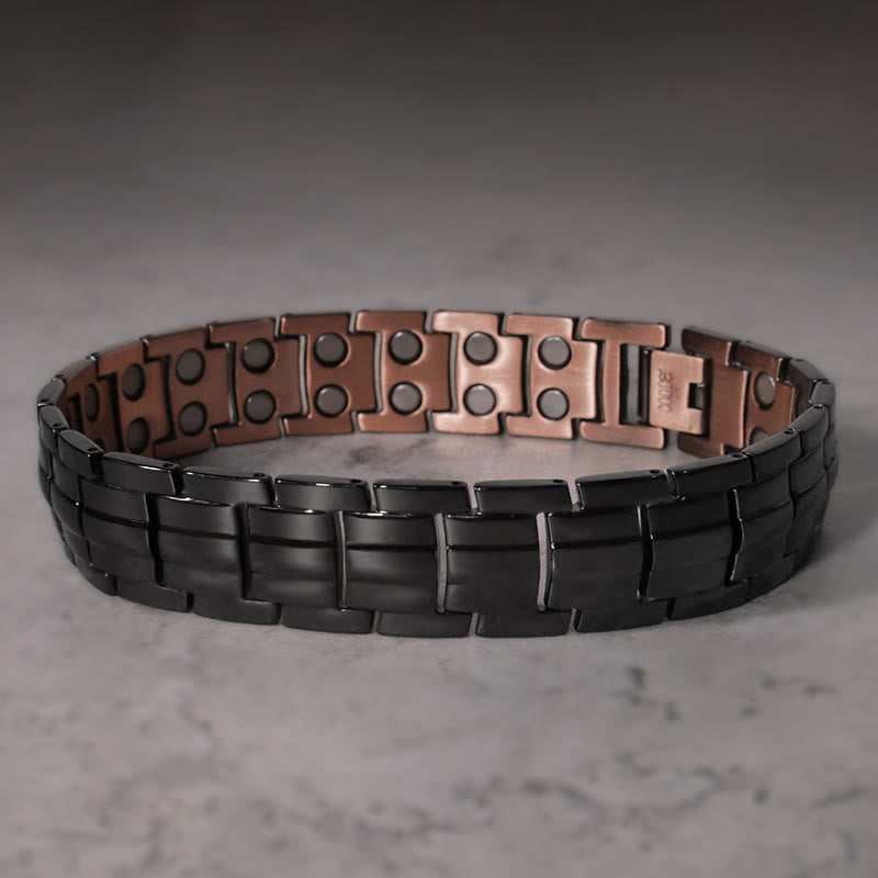 Brazalete de pulsera de cobre sólido magnético vintage