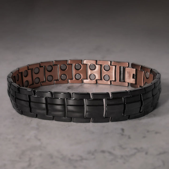 Brazalete de pulsera de cobre sólido magnético vintage