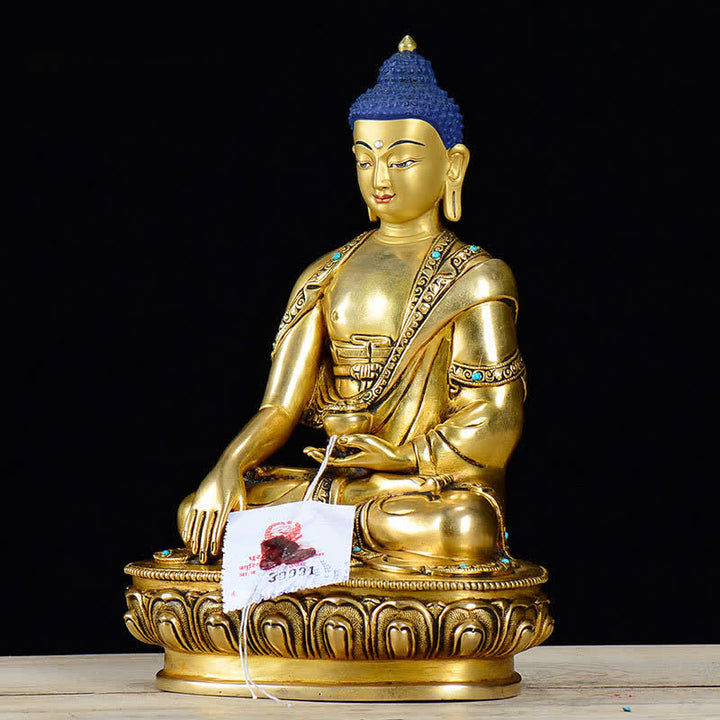 Estatua de cobre de la compasión de Buda Shakyamuni, decoración