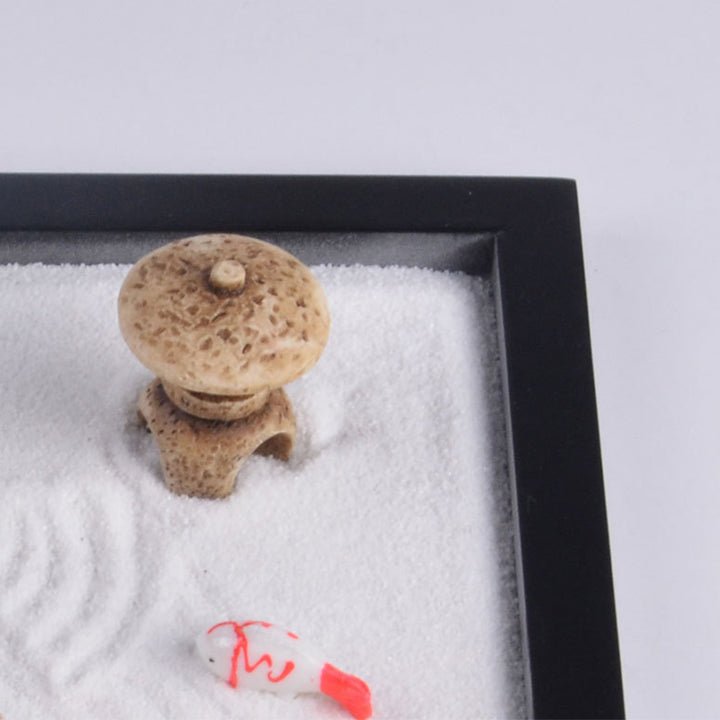 Pez Koi Pequeño Puente Calma Paz Meditación Zen Jardín Decoración