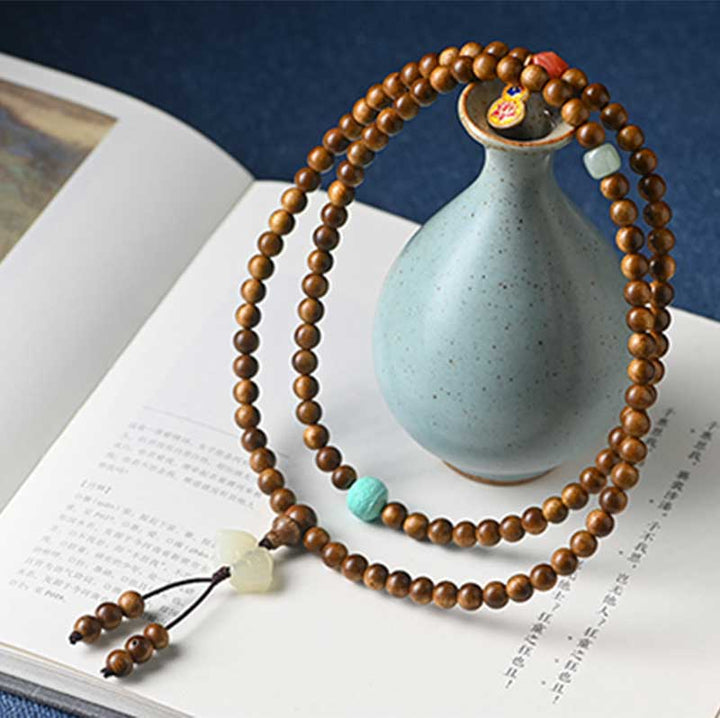 Pulsera Calma de Protección de Palosanto Tibetano Mala