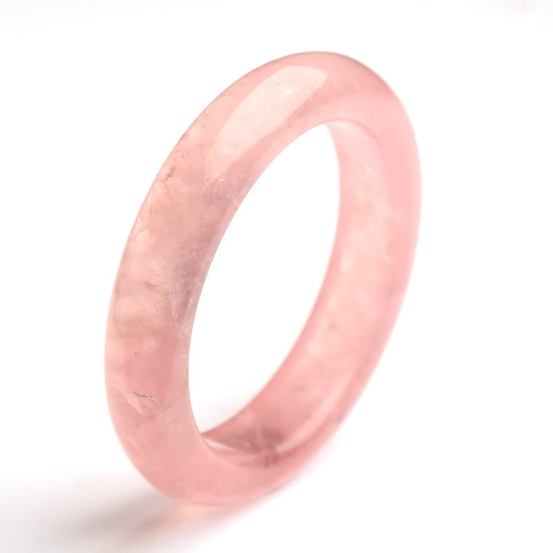 Brazalete de pulsera de cuarzo rosa natural con Buddha Stones