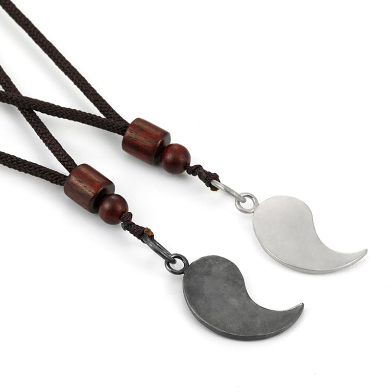 Collar con colgante de armonía Yin Yang de plata de ley 990 con Buddha Stones - image 17