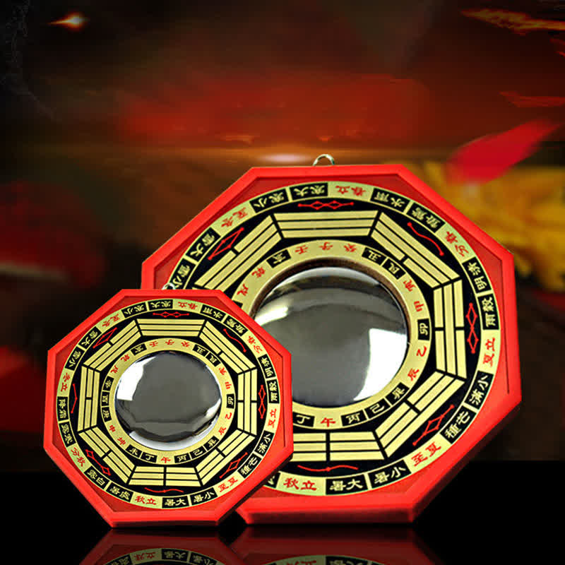 Espejo de mapa de energía de sala de estar de equilibrio de mapa Bagua de Feng Shui