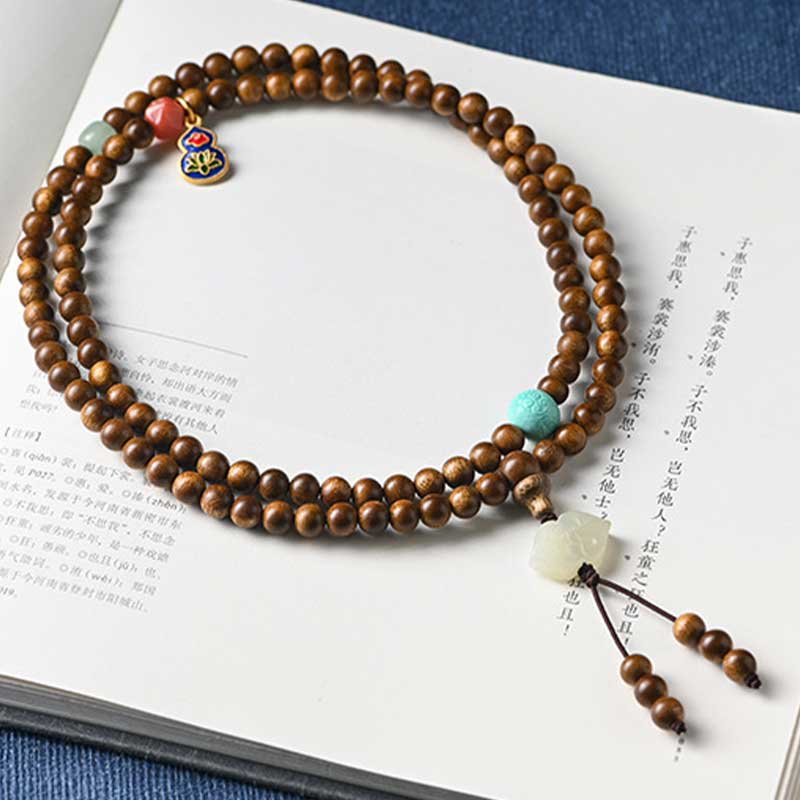 Pulsera Calma de Protección de Palosanto Tibetano Mala