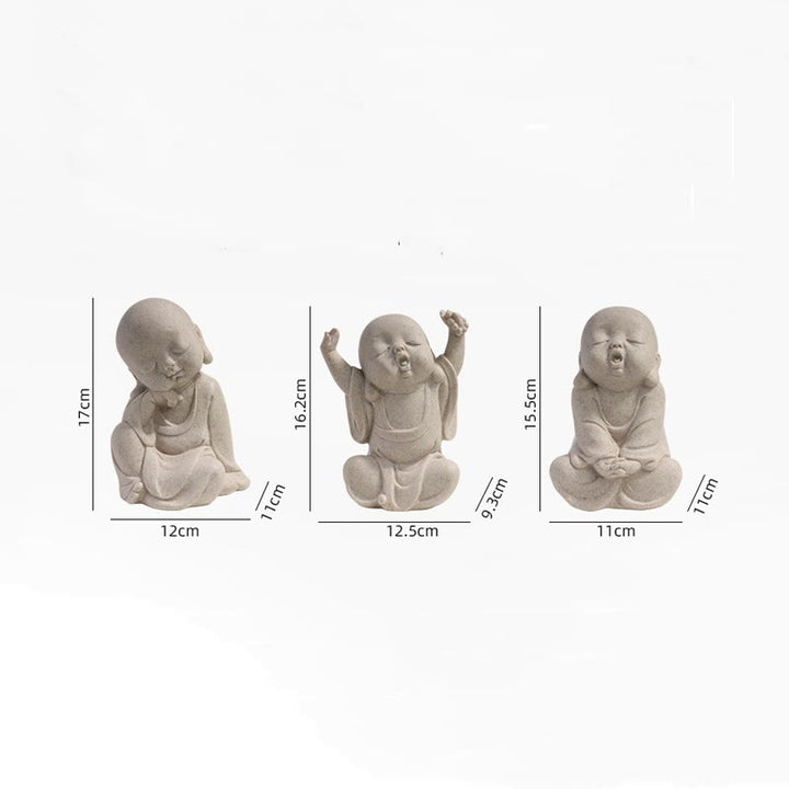 Buddha Stones meditación tibetana Buda monje bendición serenidad resina decoración del hogar