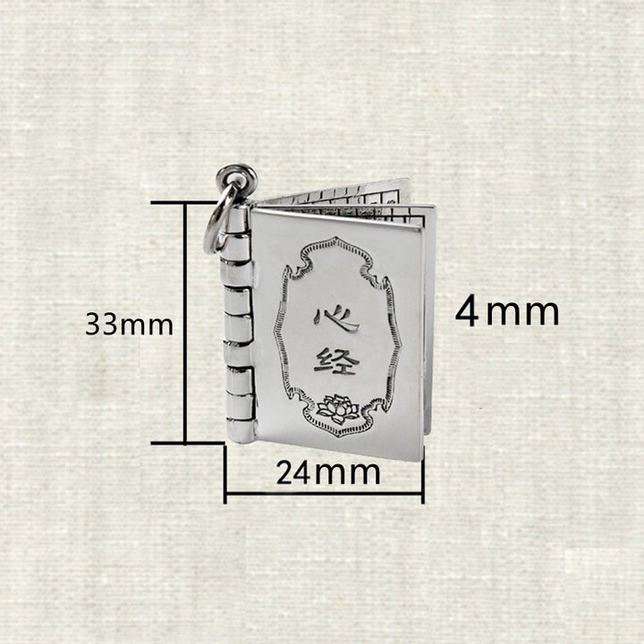 Colgante de plata de ley 990 con forma de corazón, Sutra, gran compasión, Shurangama, Mantra, loto, Vajra, paz - image 15