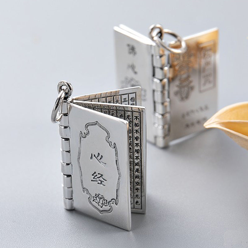 Colgante de plata de ley 990 con forma de corazón, Sutra, gran compasión, Shurangama, Mantra, loto, Vajra, paz - image 4