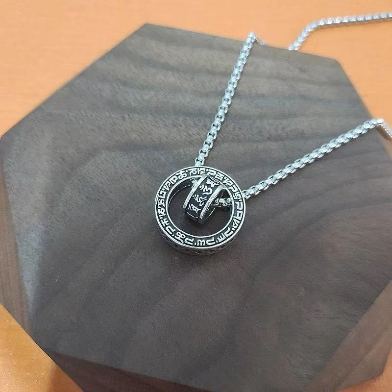 Buddha Stones tibetano Om Mani Padme Hum tallado paz pureza cadena collar colgante - image 8