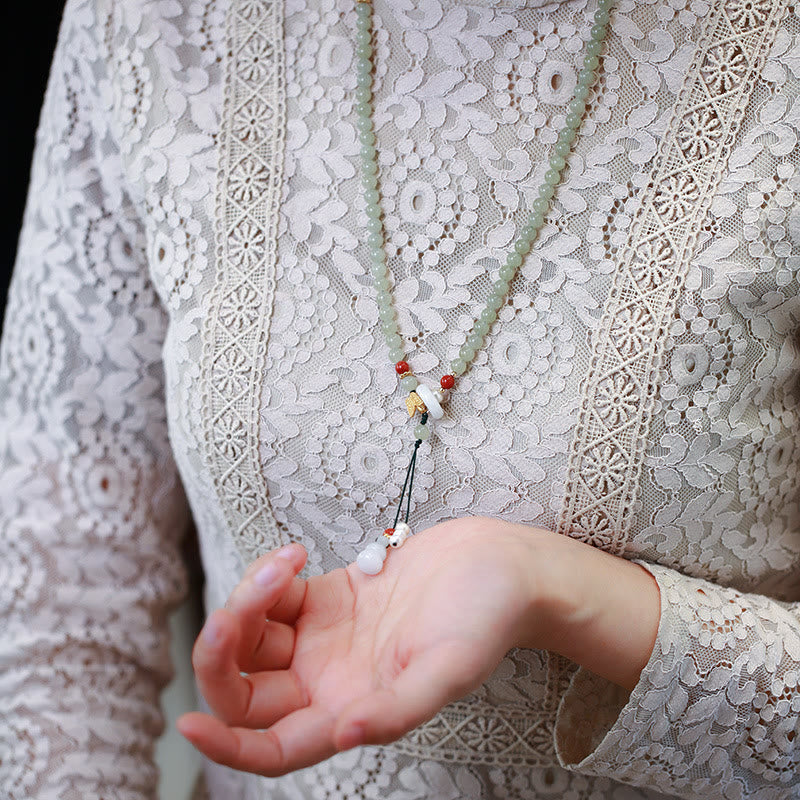 Pulsera de la suerte de la calabaza de la mariposa de la perla del jade hetiano natural del oro plateado de plata esterlina de las Buddha Stones