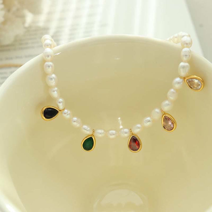 Colgante de collar de pureza de piedra de cristal de perla