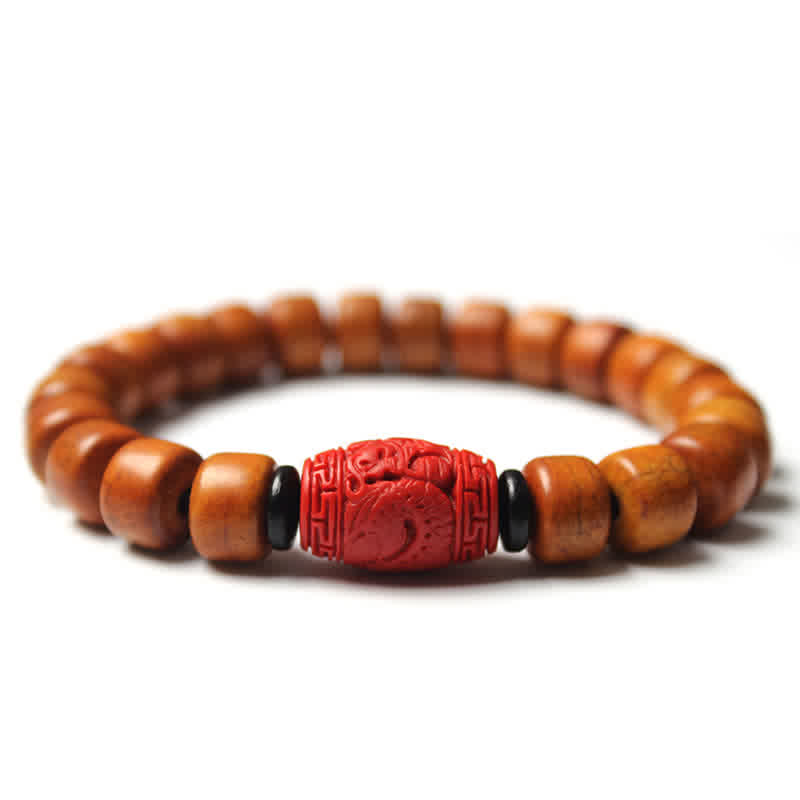 Pulsera de fuerza Om Mani Padme Hum con cuentas de hueso tibetano de piedras de Buddha Stones