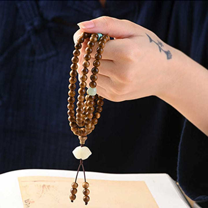Pulsera Calma de Protección de Palosanto Tibetano Mala
