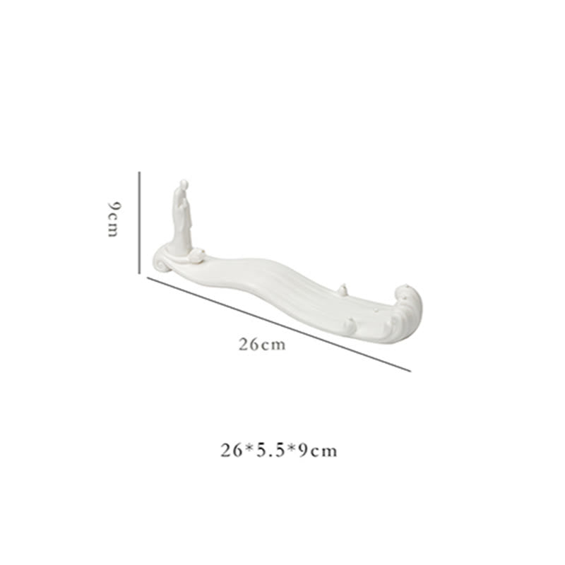 Quemador de incienso de cerámica con bendición de montaña, ola de mar, monje Buda, decoración