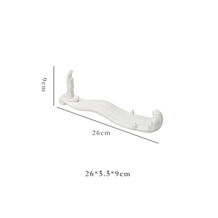 Quemador de incienso de cerámica con bendición de montaña, ola de mar, monje Buda, decoración