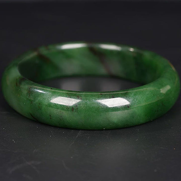 Brazalete de pulsera de éxito de felicidad de jade cian hetiano natural