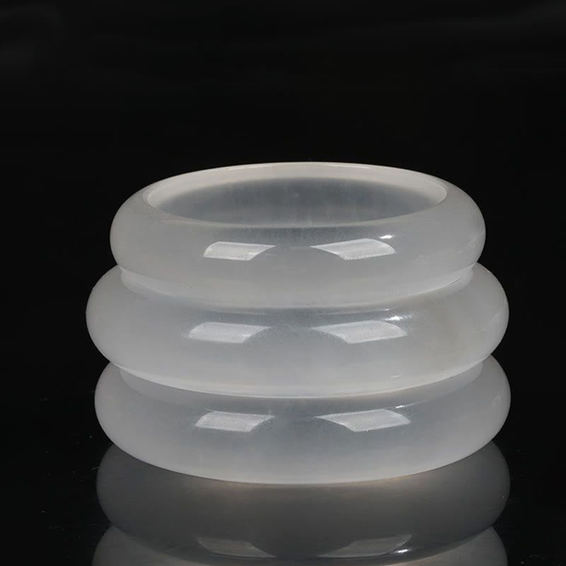 Pulsera de la suerte de la riqueza del jade de seda dorada translúcida natural de las Buddha Stones