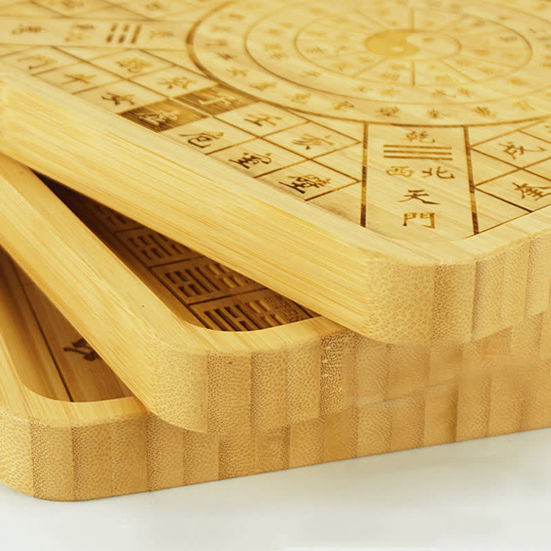 Mapa de Bagua de Bambú Feng Shui Mapa de Energía de Armonía