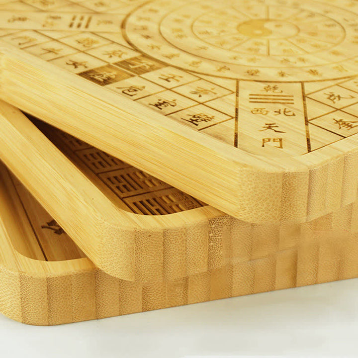 Mapa de Bagua de Bambú Feng Shui Mapa de Energía de Armonía