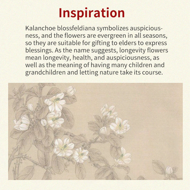 Colgante de collar de la suerte con diseño de flores de Kalanchoe blossfeldiana de Jade Natural con Buddha Stones