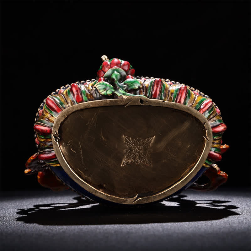 Estatuilla amarilla de Jambhala Bodhisattva, estatua de cobre de serenidad, decoración del hogar