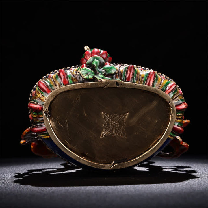 Estatuilla amarilla de Jambhala Bodhisattva, estatua de cobre de serenidad, decoración del hogar