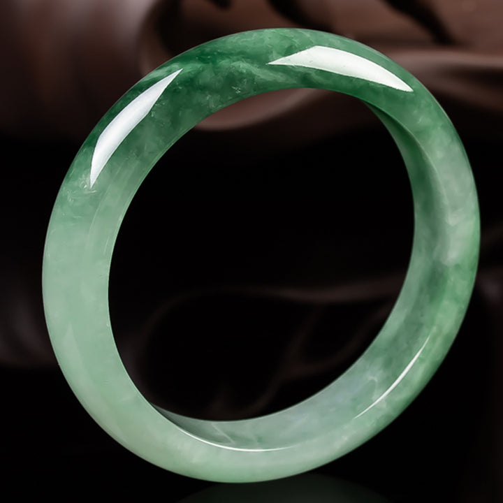 Brazalete de bendición de la fortuna de jade natural con Buddha Stones
