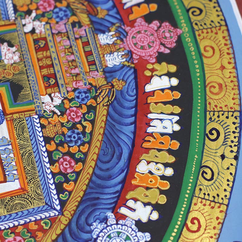 Buddha Stones tibetano Thangka pintura bendición decoración hecha a mano