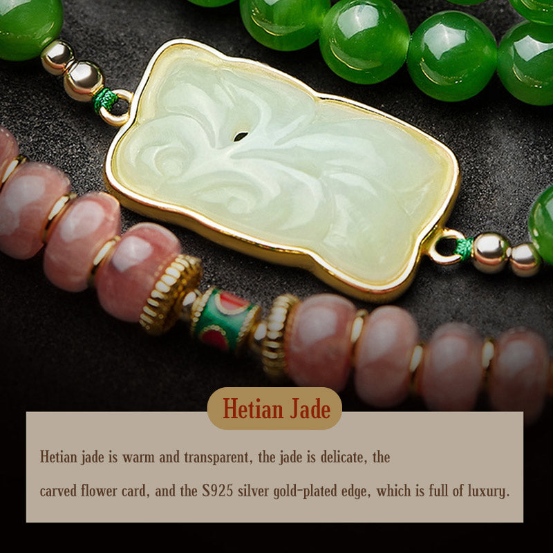 Buddha Stones 108 cuentas Mala cian Jade ágata roja pulsera de la suerte de Buda sonriente