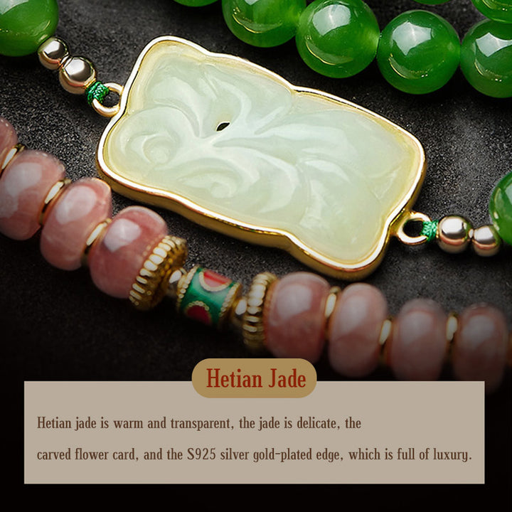 Buddha Stones 108 cuentas Mala cian Jade ágata roja pulsera de la suerte de Buda sonriente