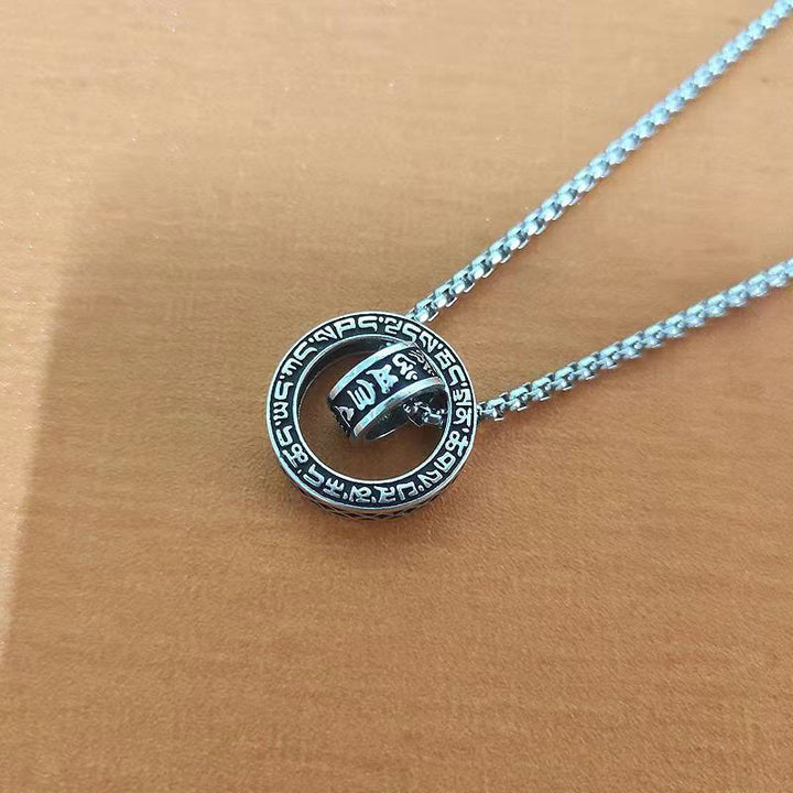 Buddha Stones tibetano Om Mani Padme Hum tallado paz pureza cadena collar colgante - image 10