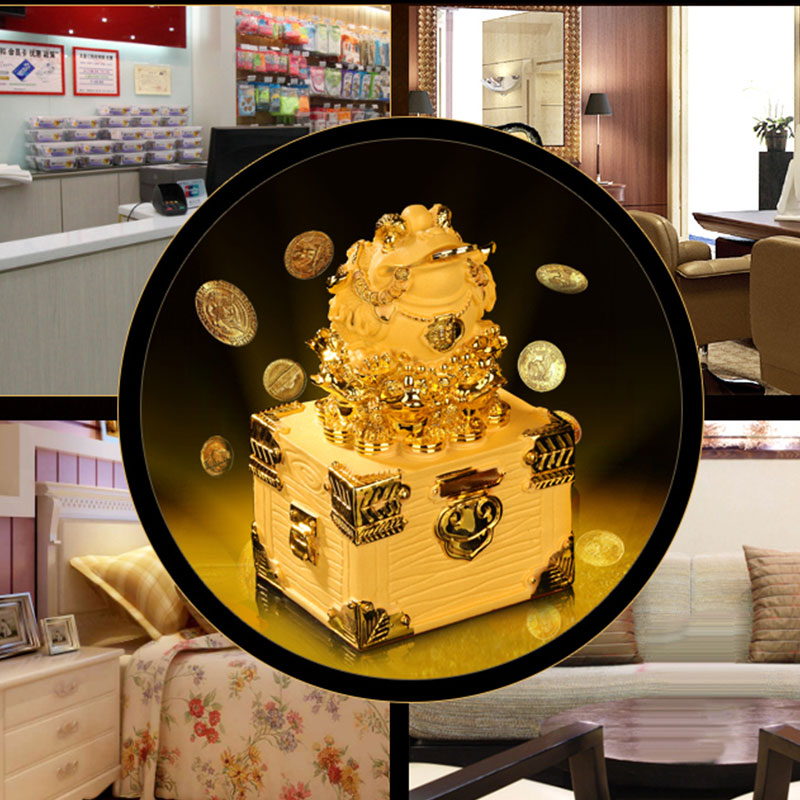 Buddha Stones Feng Shui, estatua de rana de dinero, decoración de riqueza y suerte