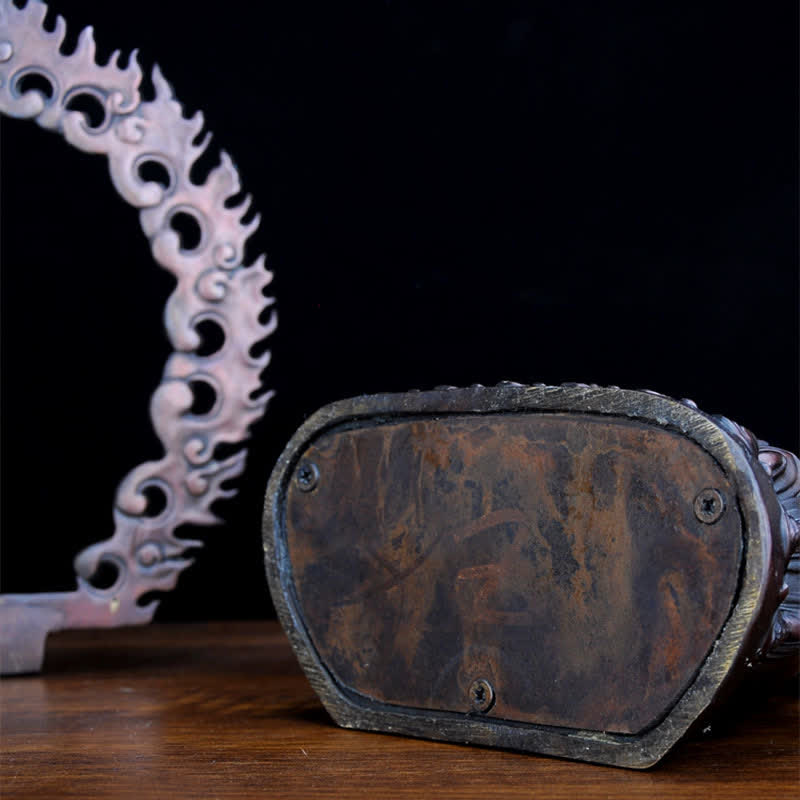 Estatuilla de Bodhisattva Mahakala del Tíbet, decoración de estatua de cobre de compasión