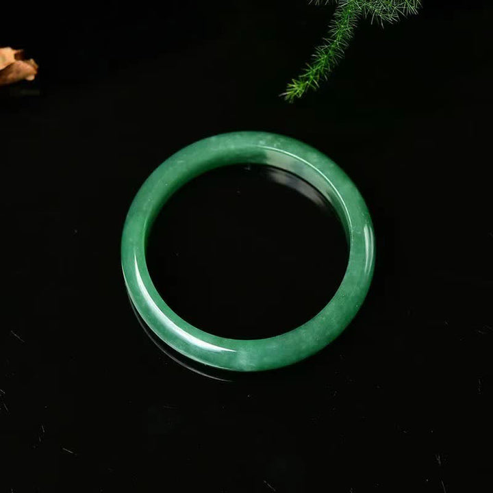 Brazalete de protección de abundancia curativa de jade con Buddha Stones