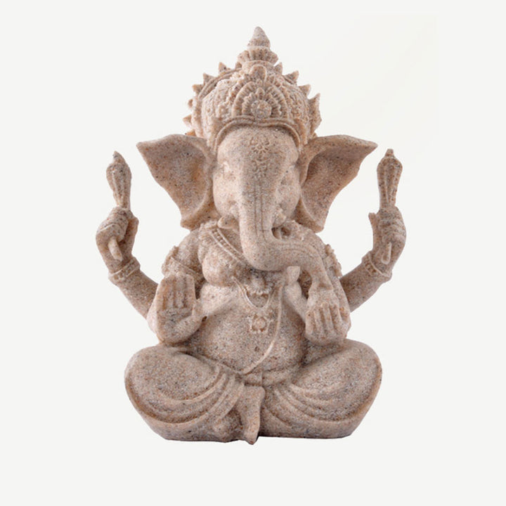 Estatua de elefante Ganesh Ganpati de Buddha Stones , bendición de riqueza, decoración del hogar