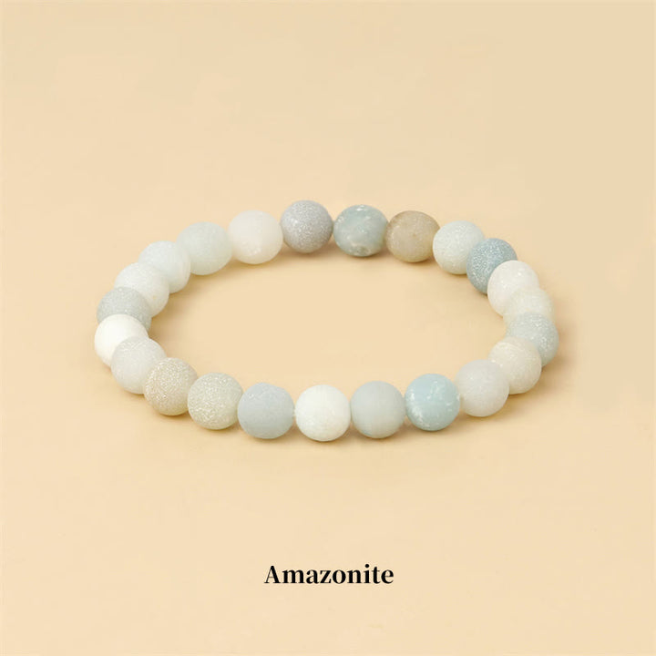 Pulsera de cuentas curativas de cuarzo con piedra natural de piedras de Buddha Stones - 8 mm - Amazonita - image 27