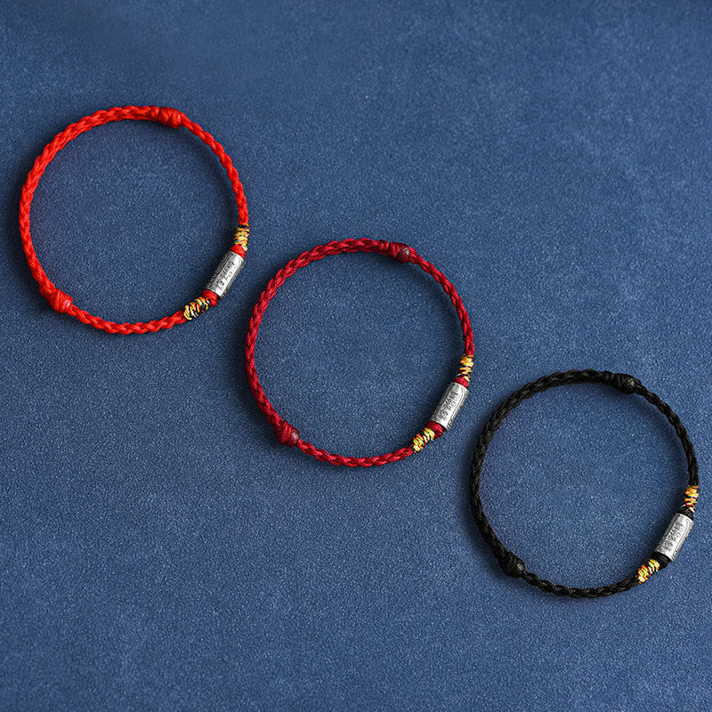 Pulsera tobillera de plata de ley 925 hecha a mano con Buddha Stones, todo va bien, diseño de protección y resistencia
