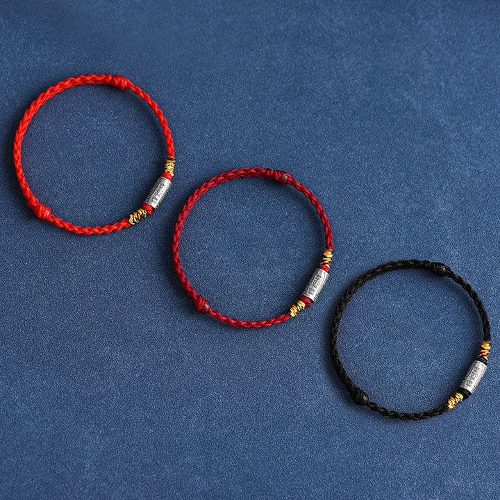 Pulsera tobillera de plata de ley 925 hecha a mano con Buddha Stones, todo va bien, diseño de protección y resistencia