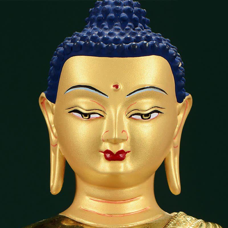 Figura de Buda Shakyamuni, estatua de cobre de iluminación, decoración para el hogar