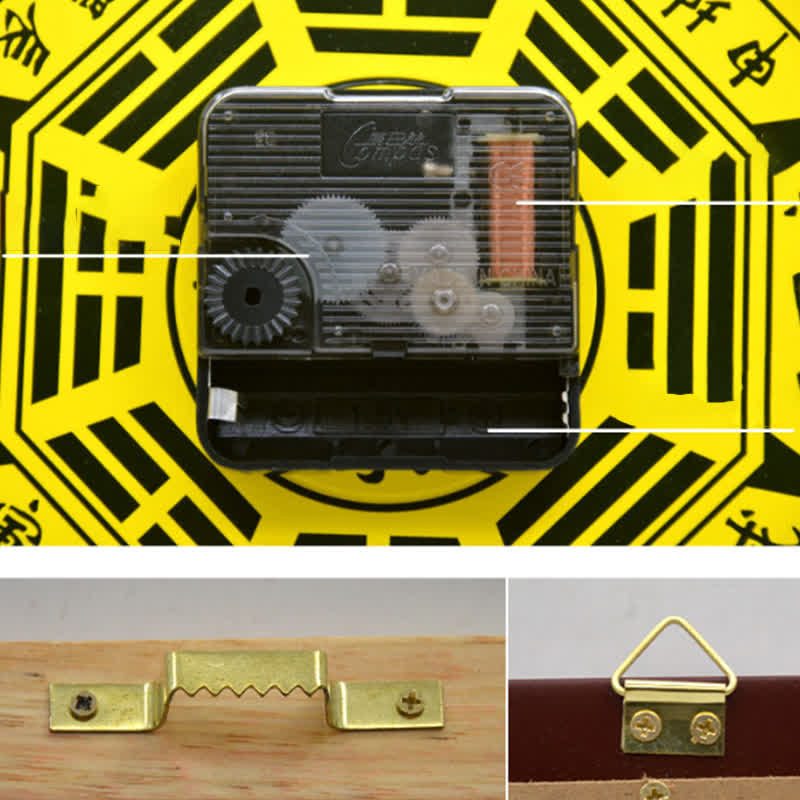 Reloj de pared con mapa de energía de equilibrio de mapa Feng Shui Bagua