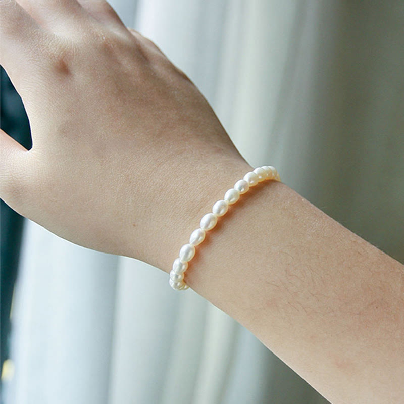 Pulsera con cuentas curativas de perlas naturales de Buddha Stones