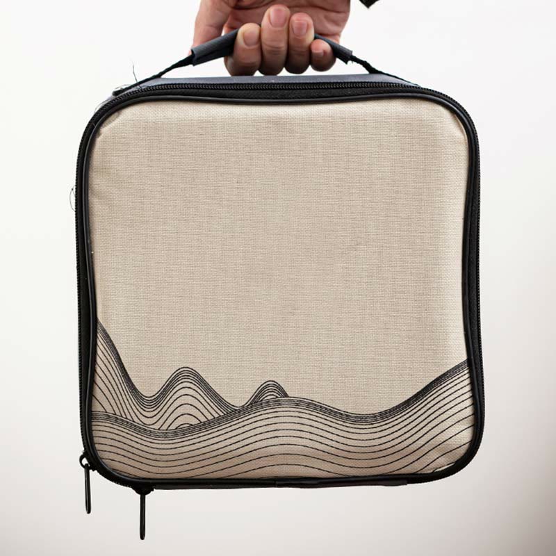 Juego de té chino Gongfu con Buddha Stones , tetera de cerámica, bolsa de regalo portátil