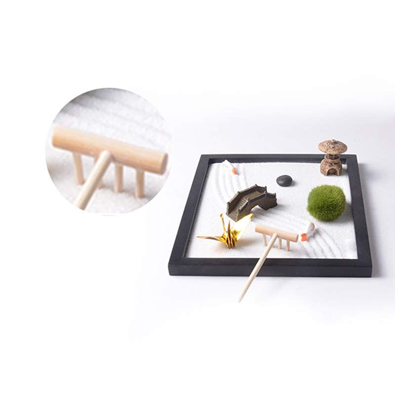 Pez Koi Pequeño Puente Hierba Paisaje Paz Meditación Zen Jardín Decoración