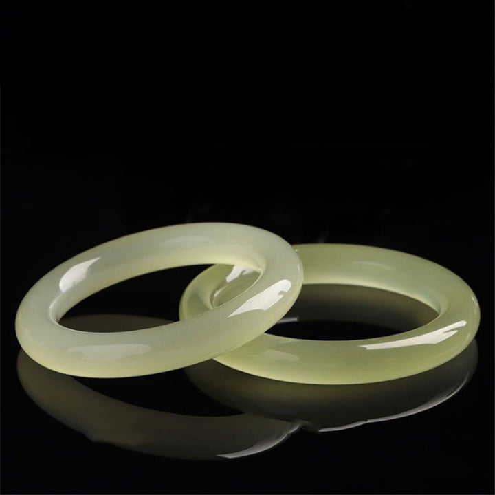 Buddha Stones, brazalete de abundancia de Jade Natural de Afganistán