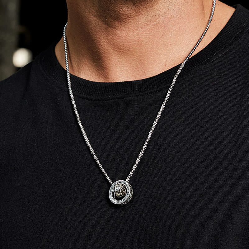 Buddha Stones tibetano Om Mani Padme Hum tallado paz pureza cadena collar colgante - image 11