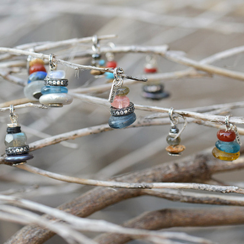 Collar con Buddha Stones Zen Cairn Labradorita con varios cristales - image 1