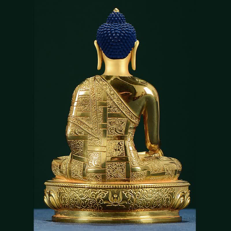 Figura de Buda Shakyamuni, estatua de cobre de iluminación, decoración para el hogar