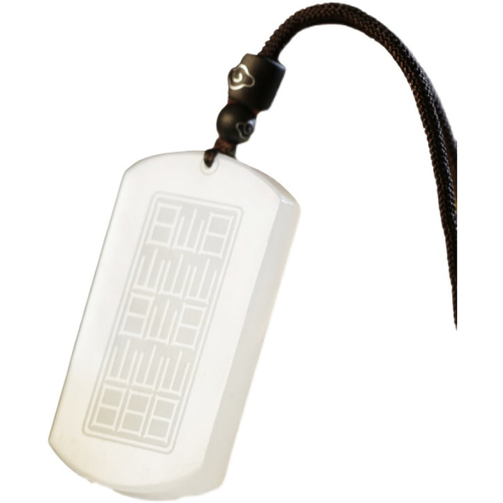 Colgante de collar de protección de la suerte de Jade blanco PiXiu Yin Yang - image 12