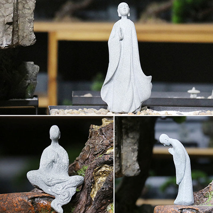 Buddha Stones Meditación Buda Monje Serenidad Decoración del Hogar